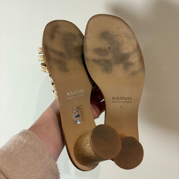 Kaanas Setar Strap Wooden Heel in Natural Size 7 - Picture 10 of 10